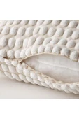 IKEA Kırlent Kılıfı Kırık Beyaz Renk 50x50 Puantiye Temalı Ev Tekstili - 3