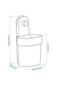 IKEA vantuzlu kutu, gri-yeşil, 10 cm - 7