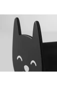 IKEA 1 Adet Küçük Askı Duvar Askısı 3,3x5,7x6 Cm Duvar Kancası Siyah Kedi Desenli Askılık Alüminyum - 3