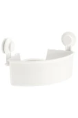 IKEA Duş Rafı Vantuzlu Genişlik: 30 cm Plastik Raf İkea Banyo Köşe Rafı Beyaz Renk - 1
