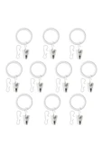 IKEA Syrlıg Perde Halkası Seti, Beyaz, 25 Mm, 10 Adet - 1