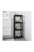 IKEA Frt Ikea Vesken 3 Katlı Siyah Bölmeli Banyo Raf Düzenleyici Siyah - 3