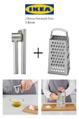 IKEA İkea 2 li set, Idealısk Rende ve Koncıs Çelik Sarımsak Ezici - 1