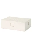 IKEA BYGGLEK kapaklı LEGO® kutusu beyaz 35x26x12 cm - 1