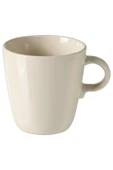 IKEA 2 Adet Kuplu Çay Bardağı Yükseklik 10 Cm İkea 2'li Set Stonware Kahve Bardak Hacim 370 ml Krem Renk - 2