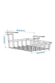 IKEA Palycke Asılabilir Dolap Düzenleyici Beyaz 36x26x14 Cm 00534432 - 5