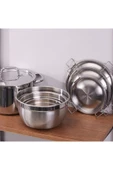 IKEA Cıklıd Çelik Saklama Kabı Seti, Paslanmaz Çelik, 3'lü Set - 2