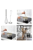IKEA 4 Lü Set, Idealısk Rende 2'li Çırpıcı Seti Frk Koncıs Çelik Sarımsak Ezici Un Eleği - 2