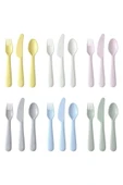 IKEA Kalas Çatal Bıçak Seti Pastel Tonlar 18 Parça 70461385 - 1