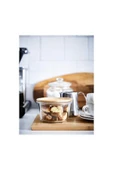 IKEA 365+ 600 Ml 14x9 Cm Yuvarlak Bambu Kapaklı Vakumlu Cam Gıda Saklama Kabı Cam - Bambu - 2