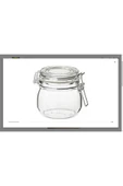 IKEA Korken Kapaklı Cam Kavanoz, Cam, 0,5 Lt - 1
