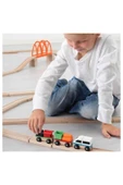 IKEA Lıllabo Tren Seti Çok Renkli Ahşap 3 Parça Lokomotif ve Yük Vagonu - 3