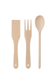 IKEA FILBUNKE mutfak gereçleri seti, kayın, 3 parça - 2
