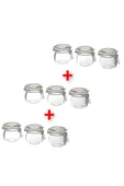 IKEA 9 Adet Kapaklı Cam Kavanoz 130 ml Contalı İkea Çap: 7 Cm Yükseklik: 7 Cm Hava Geçirmez Kapak - 1