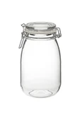 IKEA Kaliteli Kavanoz 1,8 lt Kilitli Kapak Contalı Vakumlu Yükseklik: 21.5 cm Çap: 12.5 cm - 1
