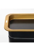 IKEA 2 Adet Kapaklı Saklama Kabı (11x7x20 cm ve 10x10x10 Cm) İkea 2'li Set Kuru Gıda Saklama Kutusu Metal - 4
