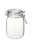 IKEA 3 Adet Saklama Kavanozu (1 Adet 1 litre ve 2 Adet 0.5 Litre) İkea 3'lü Cam Kavanoz Sızdırmaz Kapak - 5