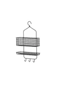 IKEA Asılabilir Kancalı Duş Sepeti Yükseklik 56 Cm Ikea Katlı Metal Duş Rafı Siyah Çelik Raf - 4