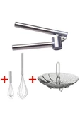 IKEA 3'lü Set Sarımsak Ezici - Buharda Pişirici - Çırpıcı - 1