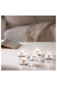 IKEA 30 Adet Kokulu Tealight Mum + 5 Adet Cam Mumluk 5X5 Cm İkea Dekoratif Mum Seti - 2