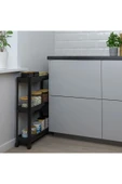 IKEA 3 Katlı Tekerlekli Çok Amaçlı Raf - Mutfak Düzenleyici Organizer Vesken Raf Ünitesi Servis Sehpası - 2