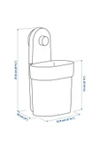 IKEA Öbonas Vantuzlu Kutu, Gri-yeşil, 10 Cm - 6