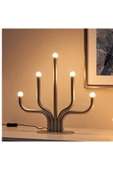 IKEA FRÖJDA 40 cm Gümüş 5 Led Lambalı Çelik Şamdan - 1