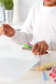 IKEA Şeffaf Kapaklı Kutu \ Beş Bölmeli Düzenleyici Kutu \ 34x21x8 - 3