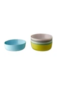 IKEA Plastik Kalas Tabak Seti Pastel Tonlar 6 Adet Çukur Tabak Modern BPA Free 6 Parça Sarı Yuvarlak 19 - 1