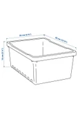IKEA 3 Adet Çok Amaçlı Düzenleyici Kutu 35x25x14 Cm İkea 3'lü Set Plastik Saklama Kutusu Siyah - 4