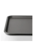 IKEA 3'lü Set Plastik Tepsi 37x29 Cm İkea 3 Adet Sunum Taşıma Tepsisi Gri Renk - 2