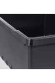 IKEA 3 Adet Çok Amaçlı Düzenleyici Kutu 35x25x14 Cm İkea 3'lü Set Plastik Saklama Kutusu Siyah - 3