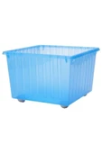 IKEA Vessla Tekerlekli? Kutu - Çok Amaçli Saklama - Oyuncak Vs Kutusu - Mavi? - 1