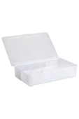 IKEA Kapaklı Bölmeli Kutu 34x21x8 Cm İkea Saklama Kutusu Takı Makyaj Malzemesi Kutusu Plastik - 1