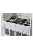 IKEA Bölmeli Kutu Gardırop Şifonyer Düzenleyici Beyaz 44x34x11 Cm - 1