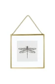 IKEA Metal Asılabilir Küçük Fotoğraf Çerçevesi 16X16 Cm İkea Ayaklı Çerçeve Fotoğraflık Altın Renk - 2