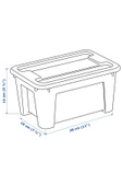 IKEA Samla Şeffaf Saklama Kabı 5 Lt 70102972 - 4