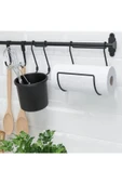 IKEA Siyah Çelik Mutfak Rayı, 60cm Yeni - 3