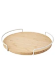 IKEA Ahşap Bambu Sunumluk Dönen Tabla Sunum Tahtası 28 cm - 2