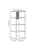IKEA Bölmeli Düzenleyici, Bej Renk 36x45x92 cm MeridyenDukkan Açık Bölme - 2