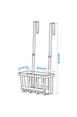 IKEA PÅLYCKE asılabilir dolap düzenleyici, beyaz, 20x7,5x36 - 5