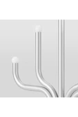 IKEA FRÖJDA 40 cm Gümüş 5 Led Lambalı Çelik Şamdan - 3