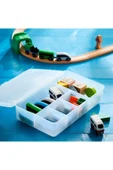 IKEA Kapaklı Bölmeli Kutu 34x21x8 Cm İkea Saklama Kutusu Takı Makyaj Malzemesi Kutusu Plastik - 2