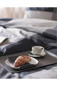IKEA 3'lü Set Plastik Tepsi 37x29 Cm İkea 3 Adet Sunum Taşıma Tepsisi Gri Renk - 4