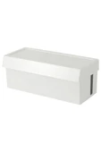 IKEA Kaliteli Kablo Düzenleme Kutusu 32x14x12 Cm Kapaklı Beyaz - 2
