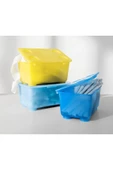 IKEA 3 Adet Kapaklı Düzenleme Kutusu 17x10x8Cm İkea 3'lü Set Saklama Kutusu Renkli Plastik Kutu Organizer - 1