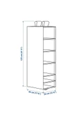 IKEA Dolap Içi Asılabilir Düzenleyici Bölmeli Raf A Kalite 35x125cm Kumaş Polyester Beyaz - 5