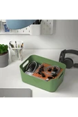 IKEA 2 Adet Çok Amaçlı Kutu Organizer Düzenleyici Yeşil Polipropilen Plastik 24x17 cm - 3
