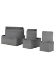 IKEA Skubb Kutu Seti, Koyu Gri, 6 Parça - 1