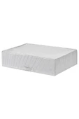 IKEA Dekoratif Beyaz-gri Kare Desenli Saklama Kutusu, Hurç, 71x51x18 Cm - 1